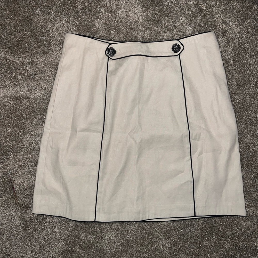 New With Tags White and Navy Nautical Skirt